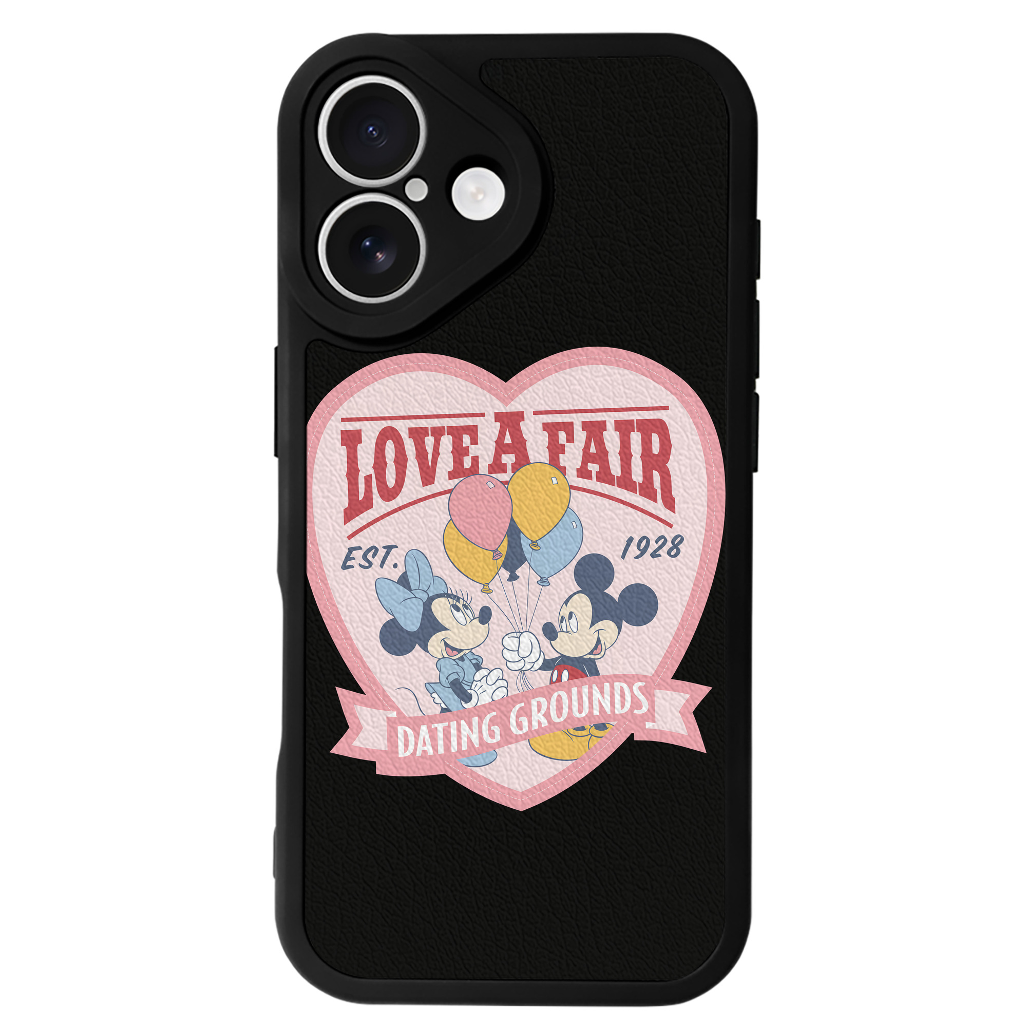 （画像用） ミッキーマウス Mickey Mouse 【iPhone 16シリーズ対応】シリコンスマホケース（レザー調） 材質：シリコン
